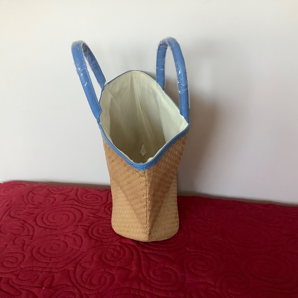 Raffia bag fully lined  NWOT - Picture 5 of 7